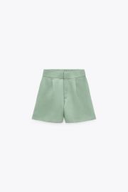 LINEN BLEND SHORTS at Zara